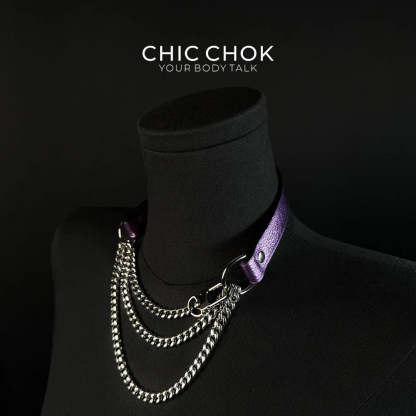 CHICCHOK [Breathless] Pulling Fashion and Fun Choker(Purple) - CHICCHOK