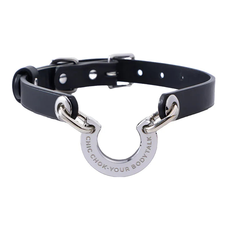 CHICCHOK [Classic C] Classic Horseshoe Pendant Fashion Daily Adjustable Choker