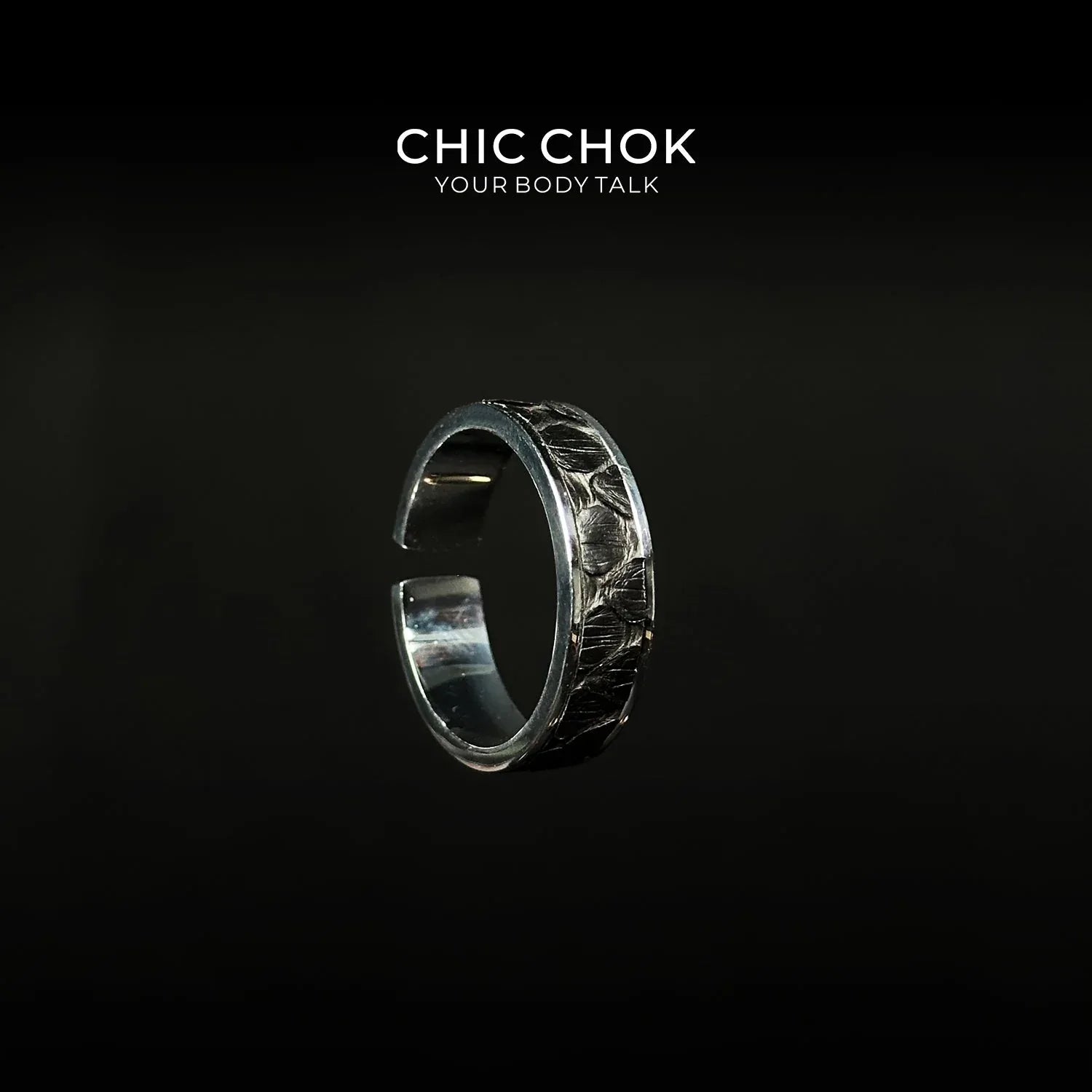CHICCHOK Classic Open Ring Stainless Steel Subtle Stylish Adjustable Ring - CHICCHOK
