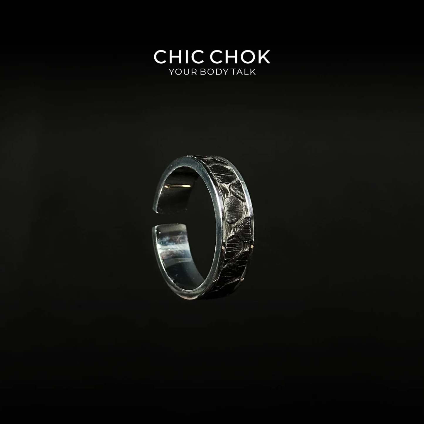CHICCHOK Classic Open Ring Stainless Steel Subtle Stylish Adjustable Ring - CHICCHOK