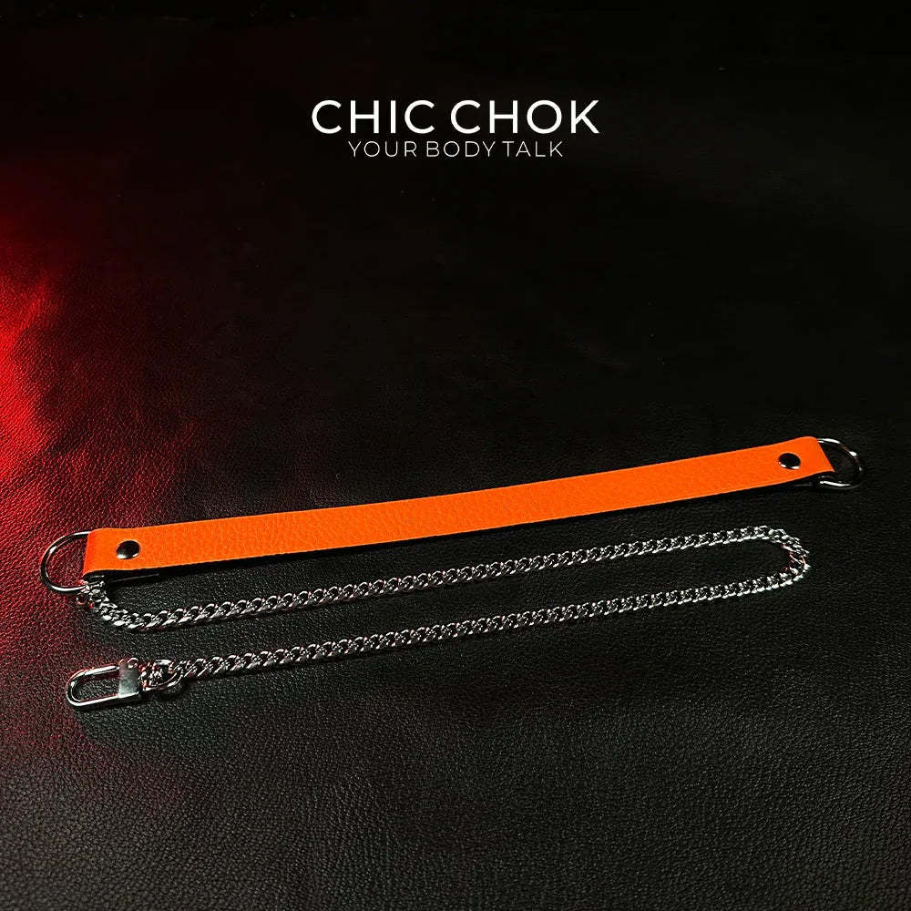CHICCHOK [Breathless] Pulling Fashion and Fun Choker(Orange) - CHICCHOK