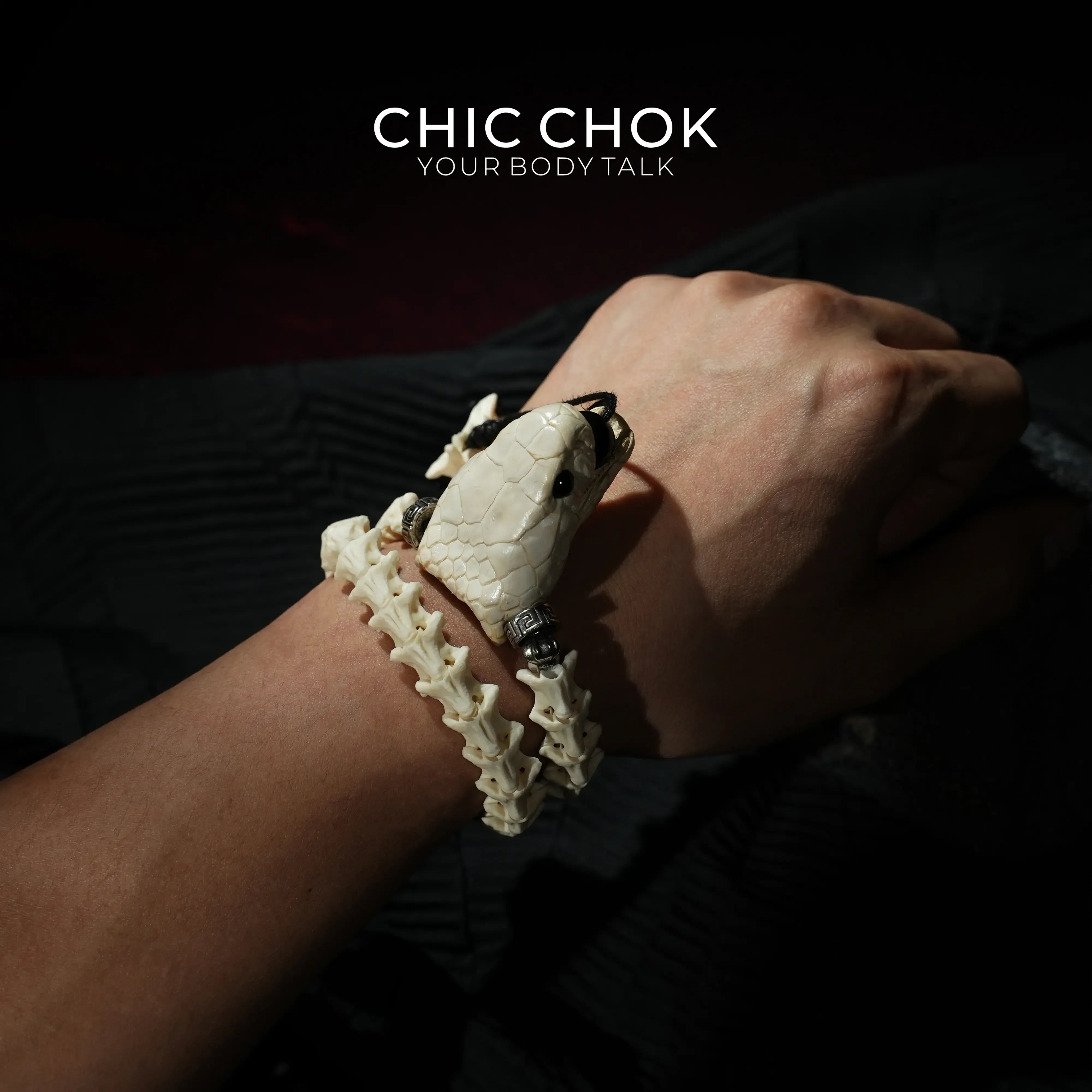 CHIC CHOK [Serpent Bone Pledge] Bracelet—A Wild Declaration of Dark Aesthetics - CHICCHOK