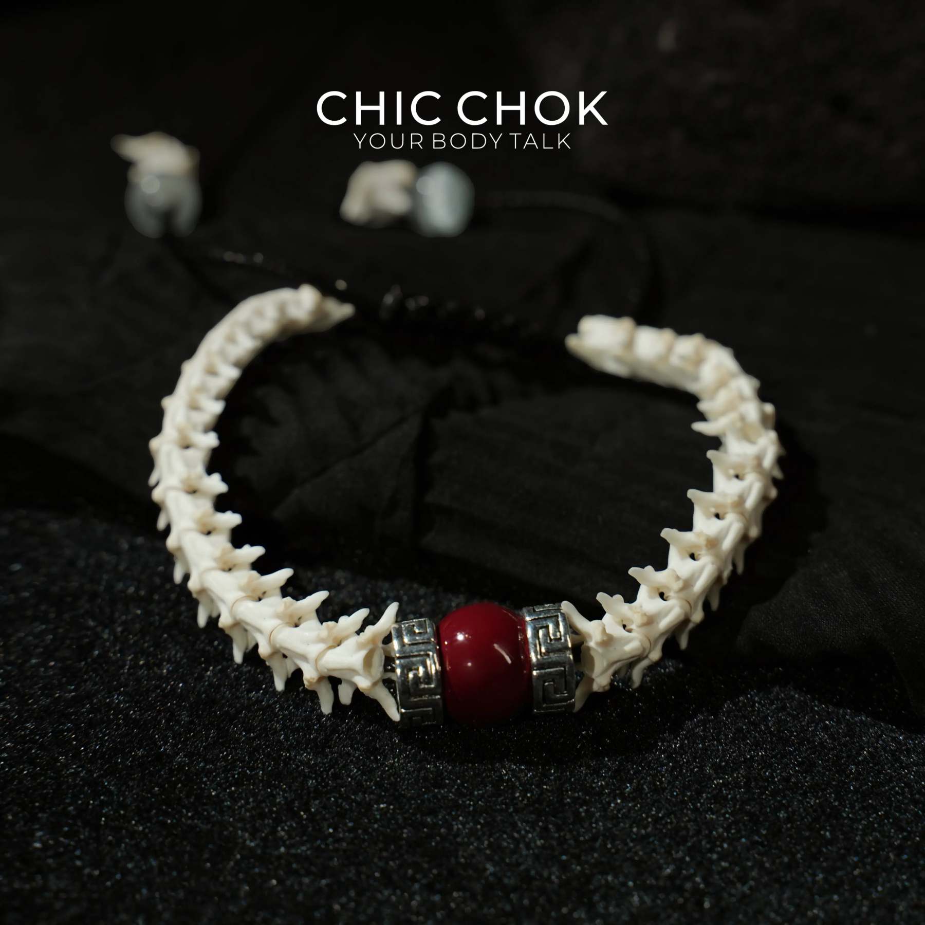 Red-Eyed Scaled Bone Bracelet