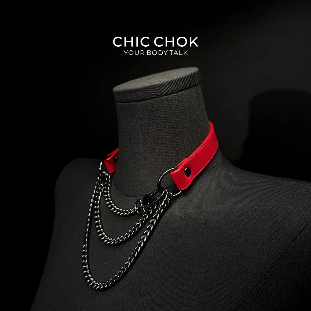 CHICCHOK [Breathless] Pulling Fashion and Fun Choker Red - CHICCHOK - Choker