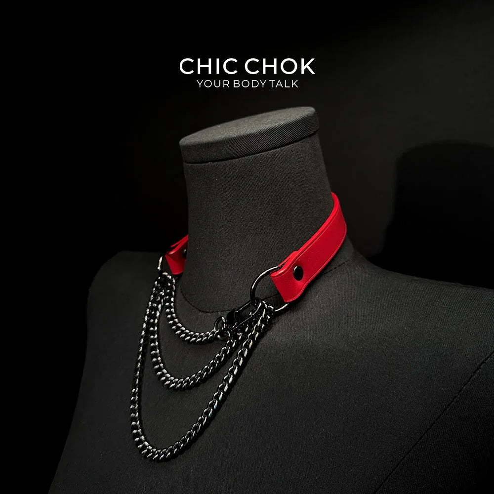 CHICCHOK [Breathless] Pulling Fashion and Fun Choker Red - CHICCHOK - Choker