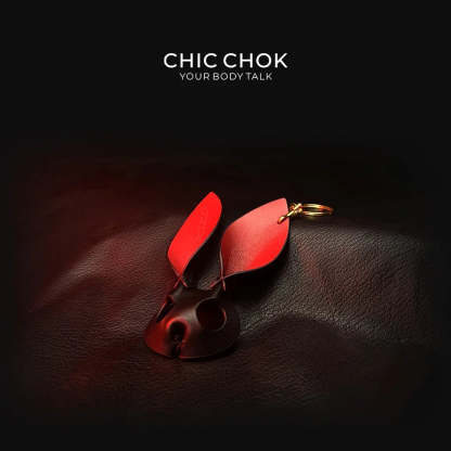 CHICCHOK [Bunny Keychain] Handcrafted Genuine Leather Bunny Keychain - CHICCHOK