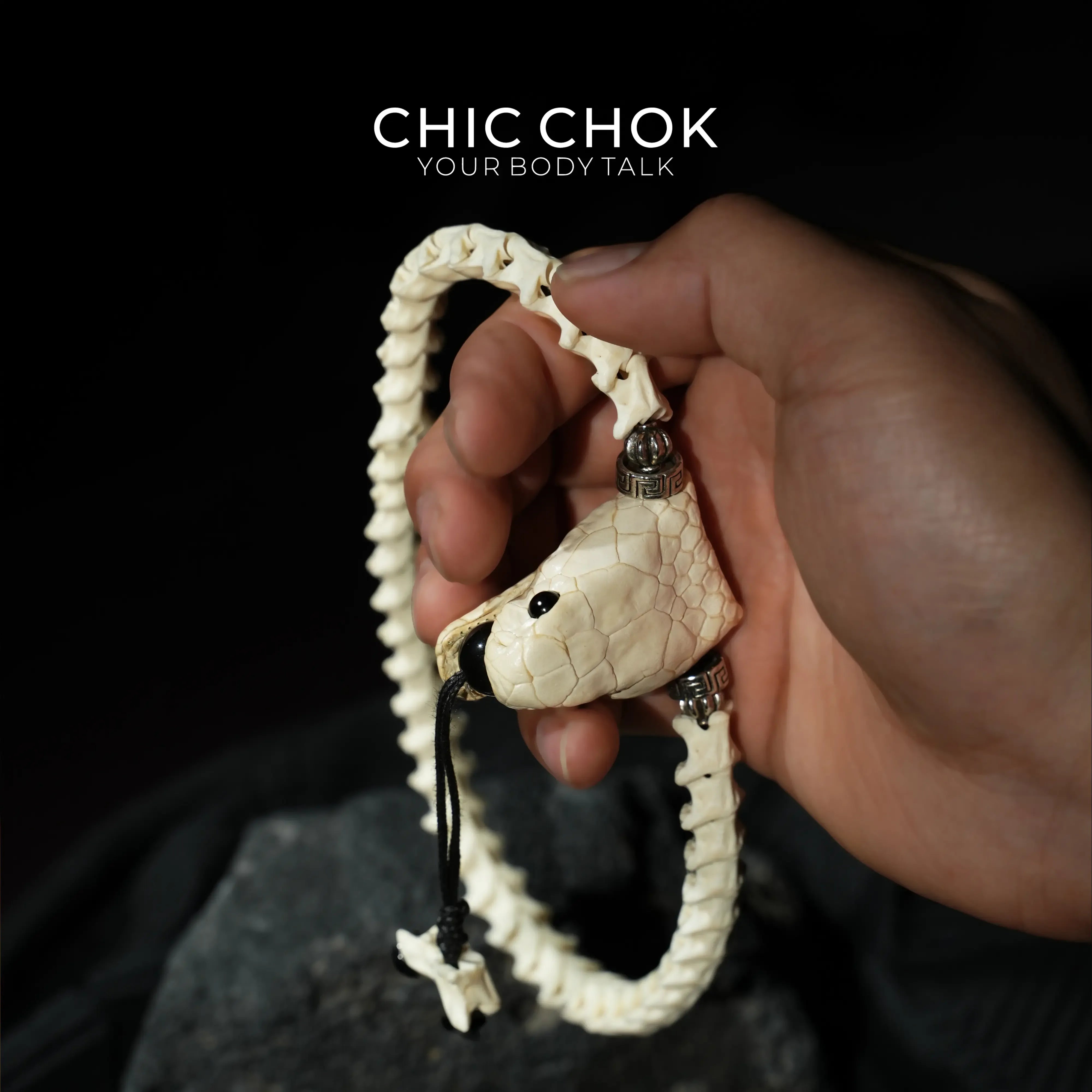 CHIC CHOK [Serpent Bone Pledge] Bracelet—A Wild Declaration of Dark Aesthetics - CHICCHOK