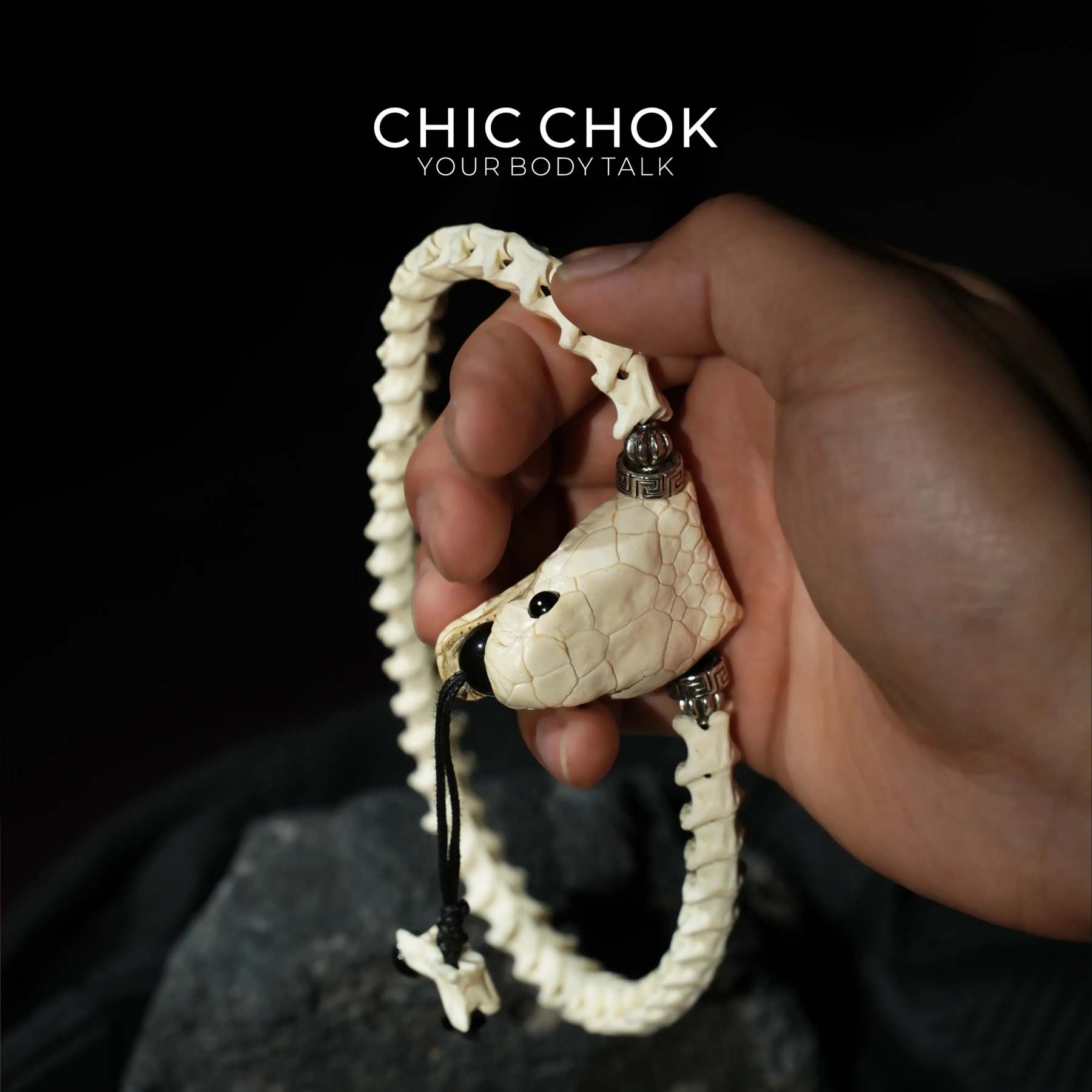 CHIC CHOK [Serpent Bone Pledge] Bracelet—A Wild Declaration of Dark Aesthetics - CHICCHOK