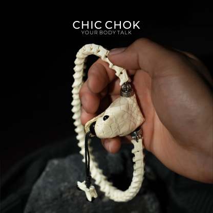 CHIC CHOK [Serpent Bone Pledge] Bracelet—A Wild Declaration of Dark Aesthetics - CHICCHOK