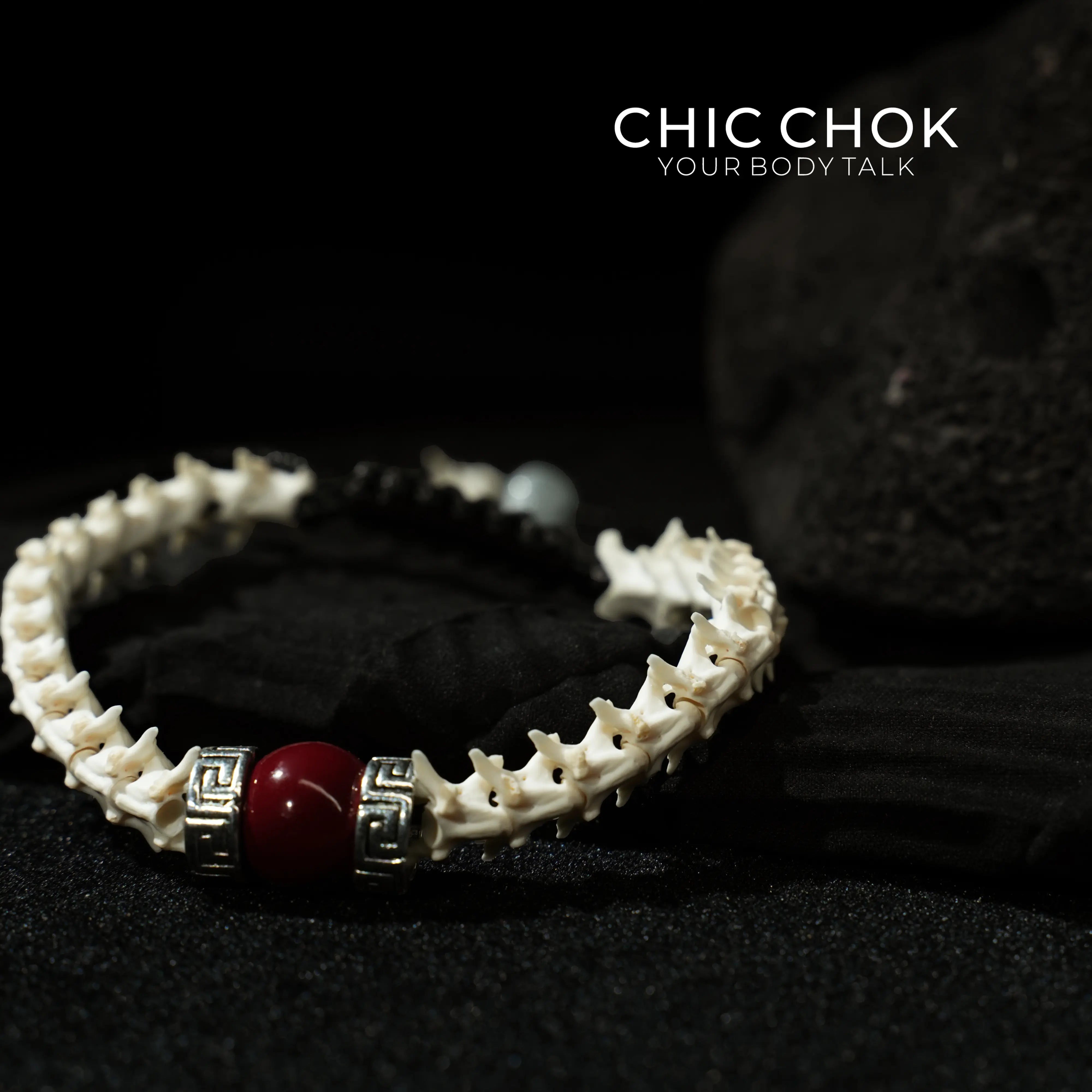 Red-Eyed Scaled Bone Bracelet