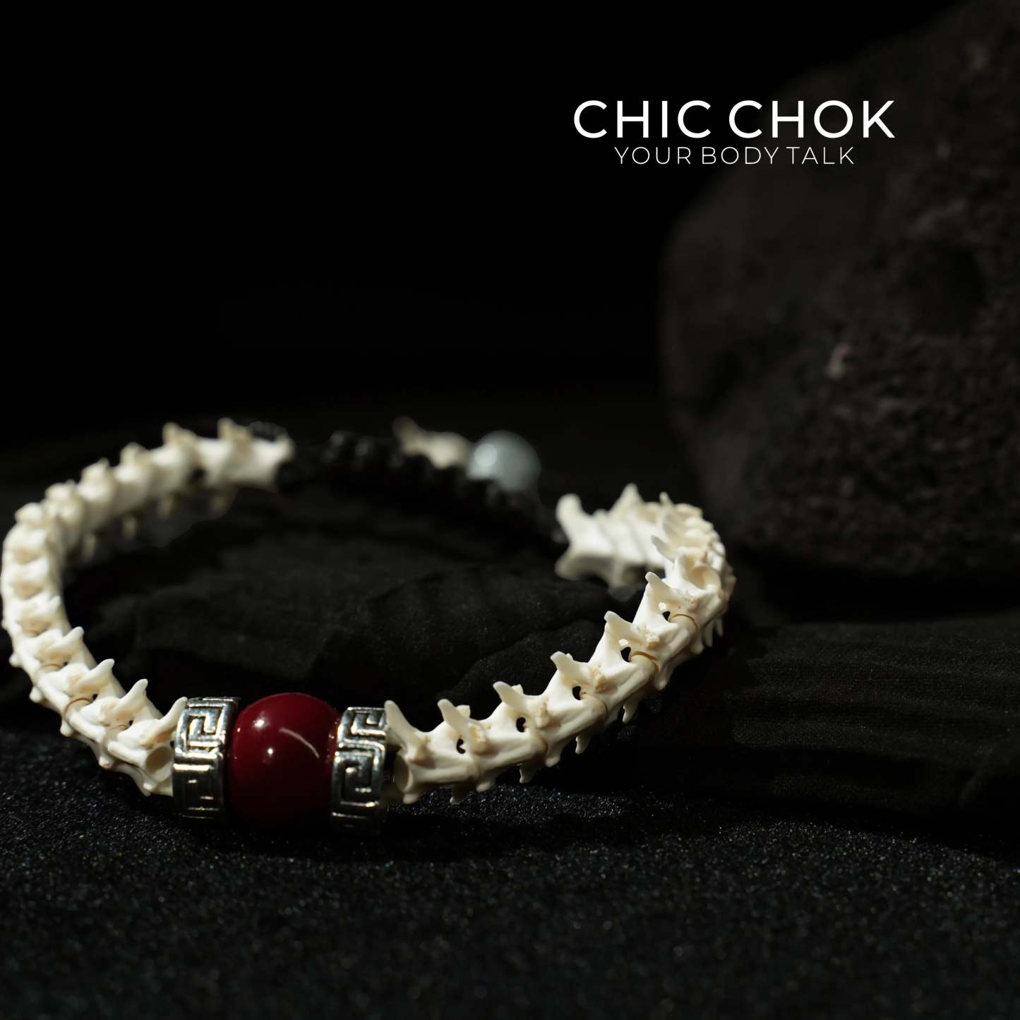 Red-Eyed Scaled Bone Bracelet