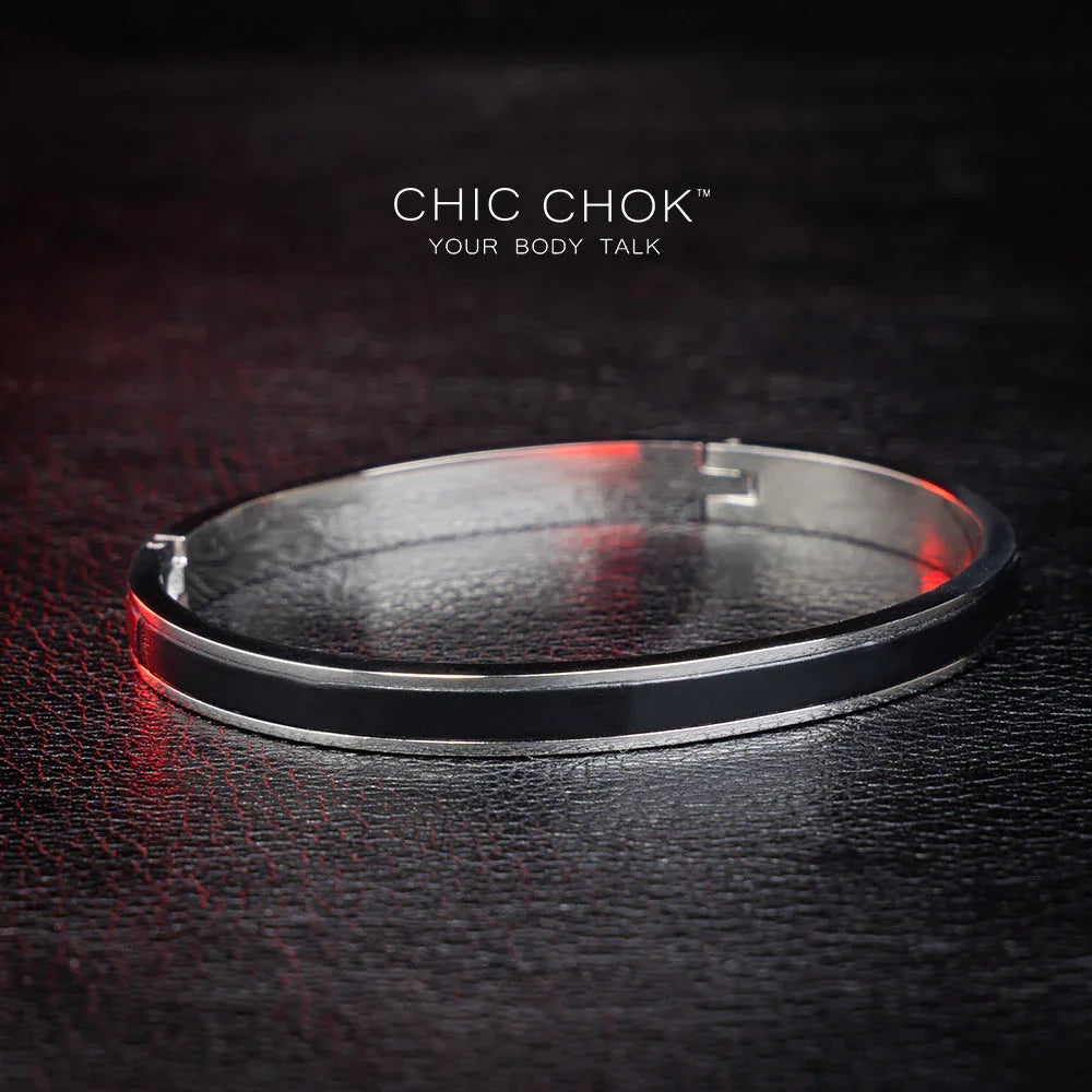 CHICCHOK [Abyss] - Stainless Steel Black Alligator Non-Adjustable Bracelet - CHICCHOK