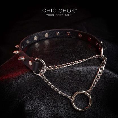 CHICCHOK [Betty] - O Ring Closure Reversible Pulling Spikes Fashion Choker - CHICCHOK