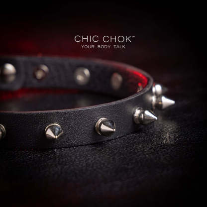 chicchok reversible spiked betty choker o-ring design sweet pain cool vibe adjustable fit