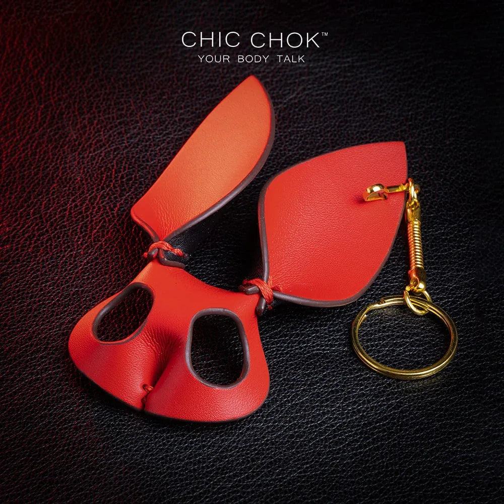 CHICCHOK [Bunny Keychain] Handcrafted Genuine Leather Bunny Keychain - CHICCHOK