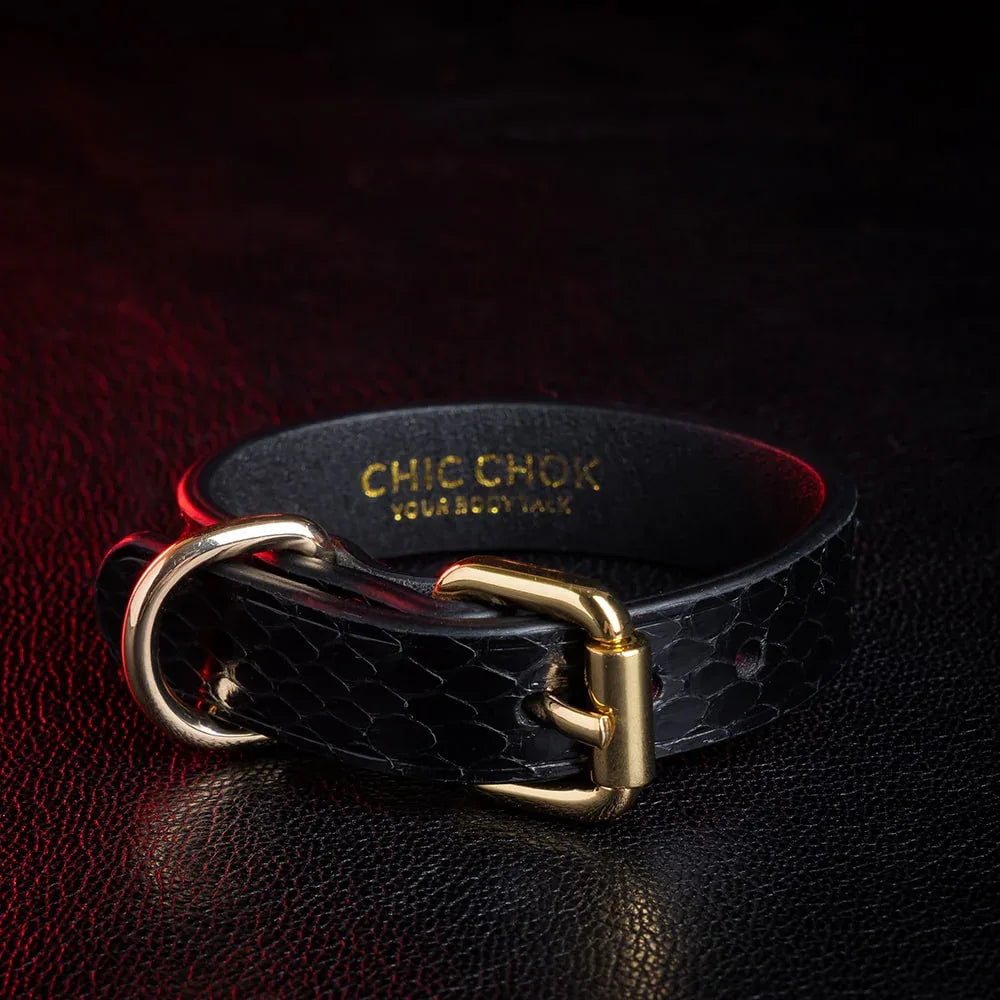 CHICCHOK [Conqueror] - Black Python Stylish Adjustable Bracelet - CHICCHOK