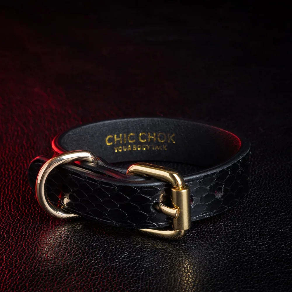 CHICCHOK [Conqueror] - Black Python Stylish Adjustable Bracelet - CHICCHOK