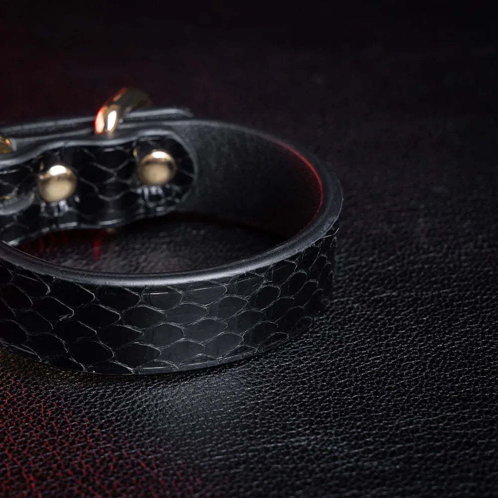 CHICCHOK [Conqueror] - Black Python Stylish Adjustable Bracelet - CHICCHOK