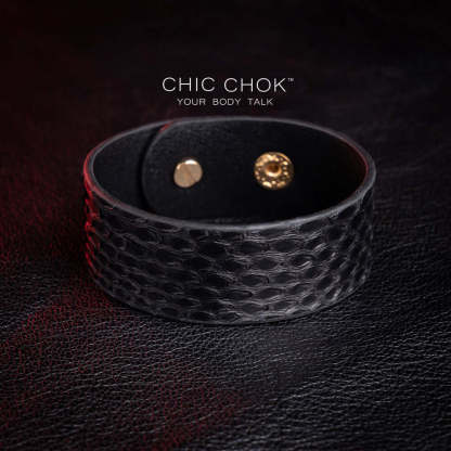 Genuine leather, python skin, adjustable bracelet, multiple color options for you to match with ease