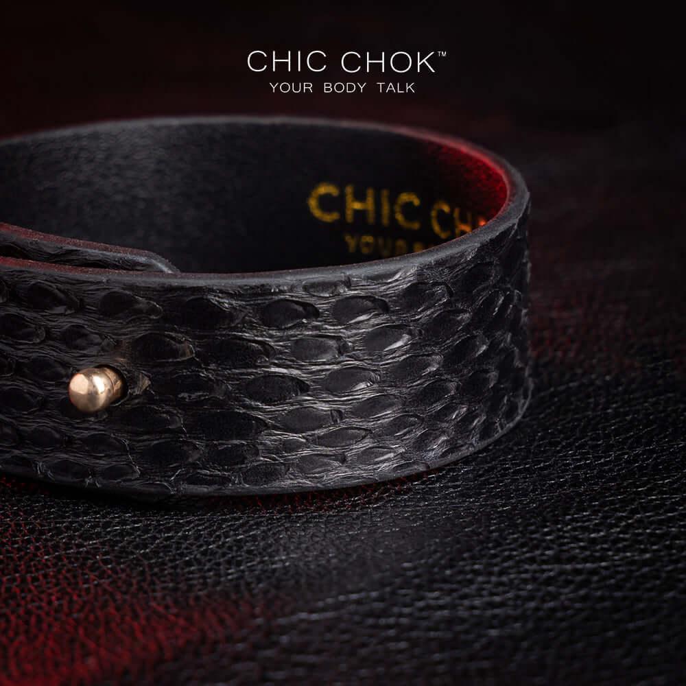 CHICCHOK [Dark Forest] - Black Python Adjustable Bracelet - CHICCHOK