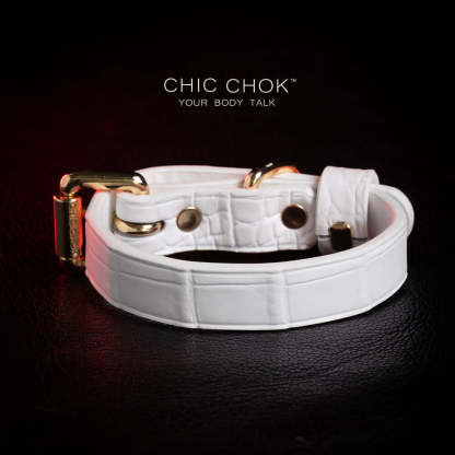 CHICCHOK [Daylight Chaser] bracelet, exquisite and timeless charm. Adjustable bracelet made of premium white leather with exquisite crocodile pattern, luxurious and durable.