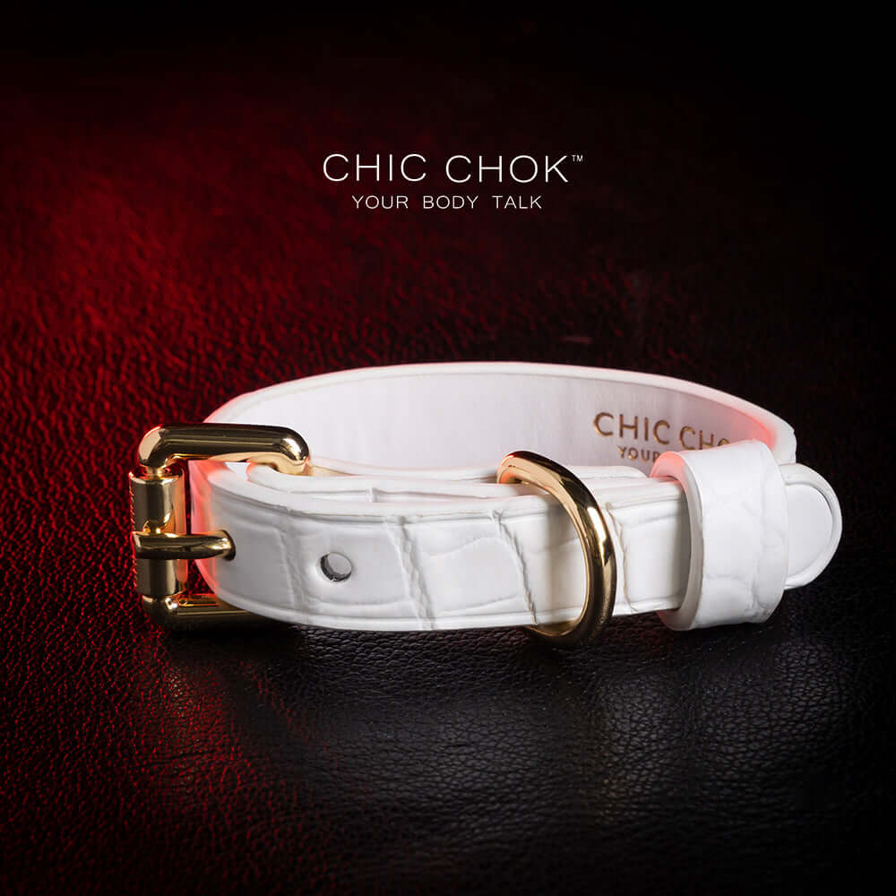 CHICCHOK [Daylight Chaser] bracelet, exquisite and timeless charm. Adjustable bracelet made of premium white leather with exquisite crocodile pattern, luxurious and durable.