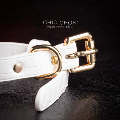 CHICCHOK [Daylight Chaser] bracelet, exquisite and timeless charm. Adjustable bracelet made of premium white leather with exquisite crocodile pattern, luxurious and durable.