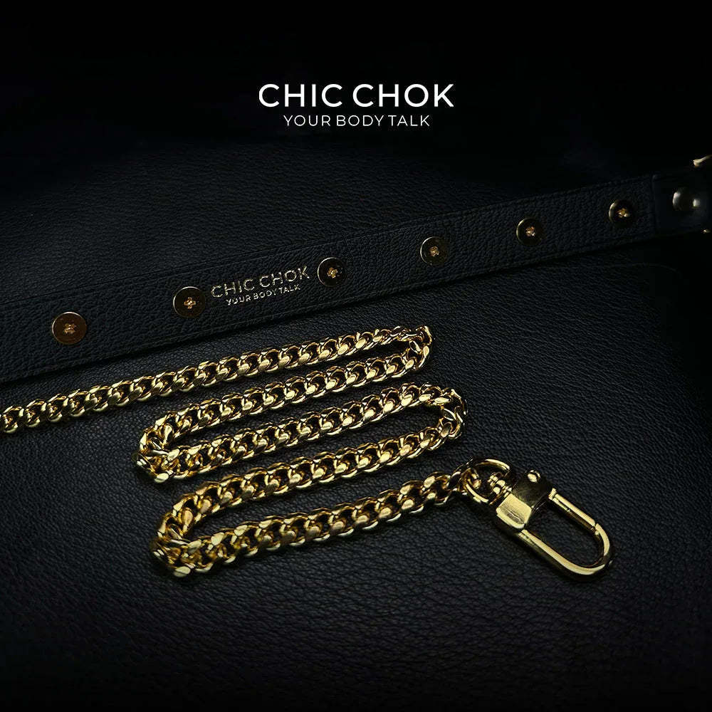 CHICCHOK [Spiked Breathless] Black Choker With Spikes Stylish Pulling Choker Necklace Spikes - CHICCHOK - Choker