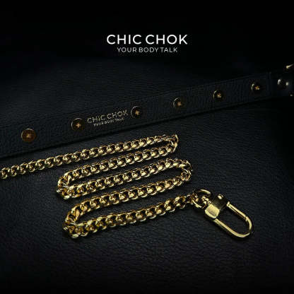 CHICCHOK [Spiked Breathless] Black Choker With Spikes Stylish Pulling Choker Necklace Spikes - CHICCHOK - Choker