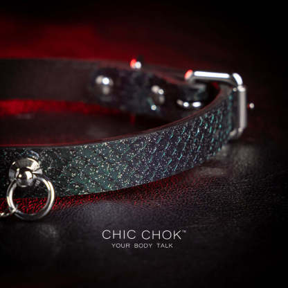 CHICCHOK [Nocturne-Collar] Leather necklace, Gothic style. Handmade, unique style