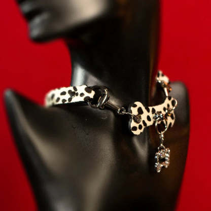 CHICCHOK [Spotty Pup] - Classic Black Dots Horse Hair Adjustable Fashion Choker - CHICCHOK