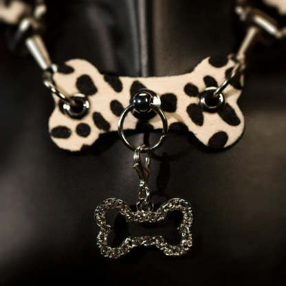 CHICCHOK [Spotty Pup] - Classic Black Dots Horse Hair Adjustable Fashion Choker - CHICCHOK