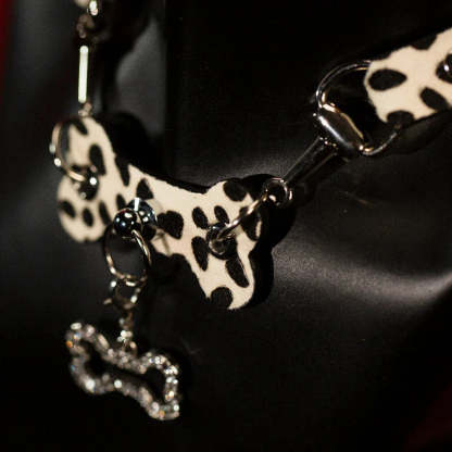 CHICCHOK [Spotty Pup] - Classic Black Dots Horse Hair Adjustable Fashion Choker - CHICCHOK