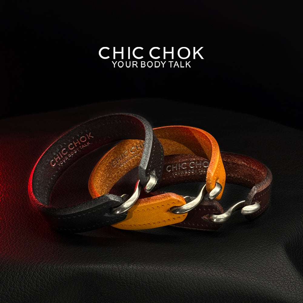 Handmade leather bracelets are worn by couples on dates and in daily life, quiet and luxurious