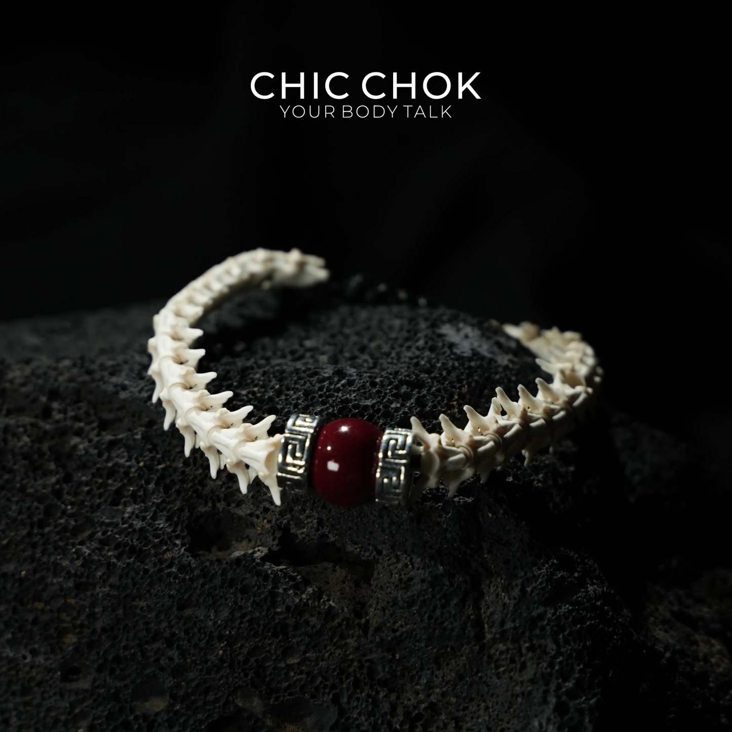 Red-Eyed Scaled Bone Bracelet