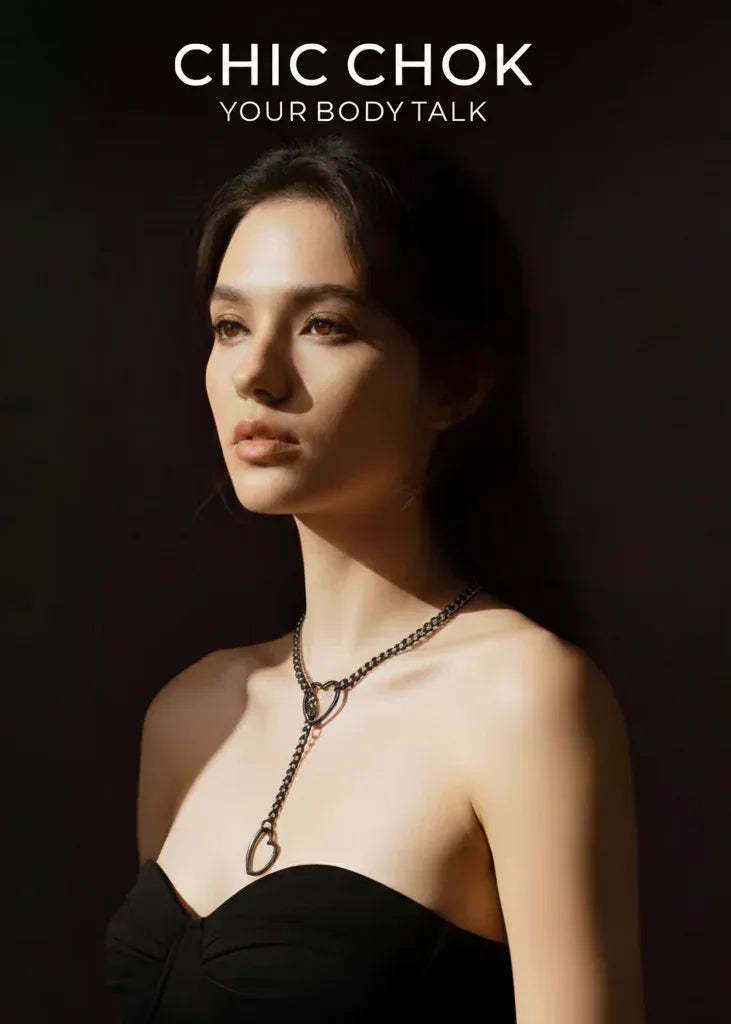 CHICCHOK [MeowChain] Heart O-ring Cuban chain necklace - CHICCHOK - Choker