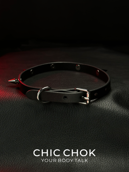 Gothic Spiky Pup Choker - CHICCHOK Puppy-Themed Adjustable Collar