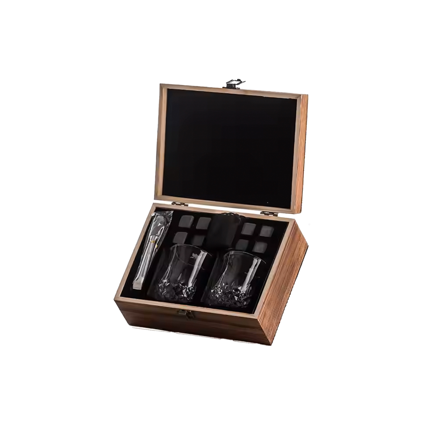 Premium Whiskey Stones with Glassware