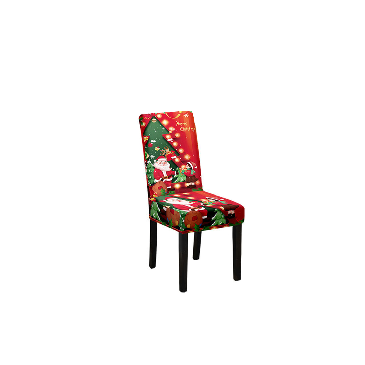Vibrant digital print Christmas chair covers 