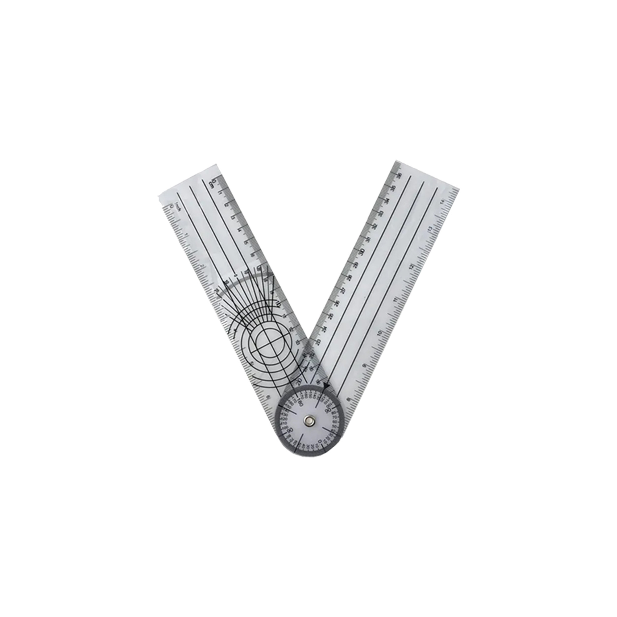 Precision Goniometer Ruler for Full 360-Degree Measurements  8 5/12" x 1 11/12"
