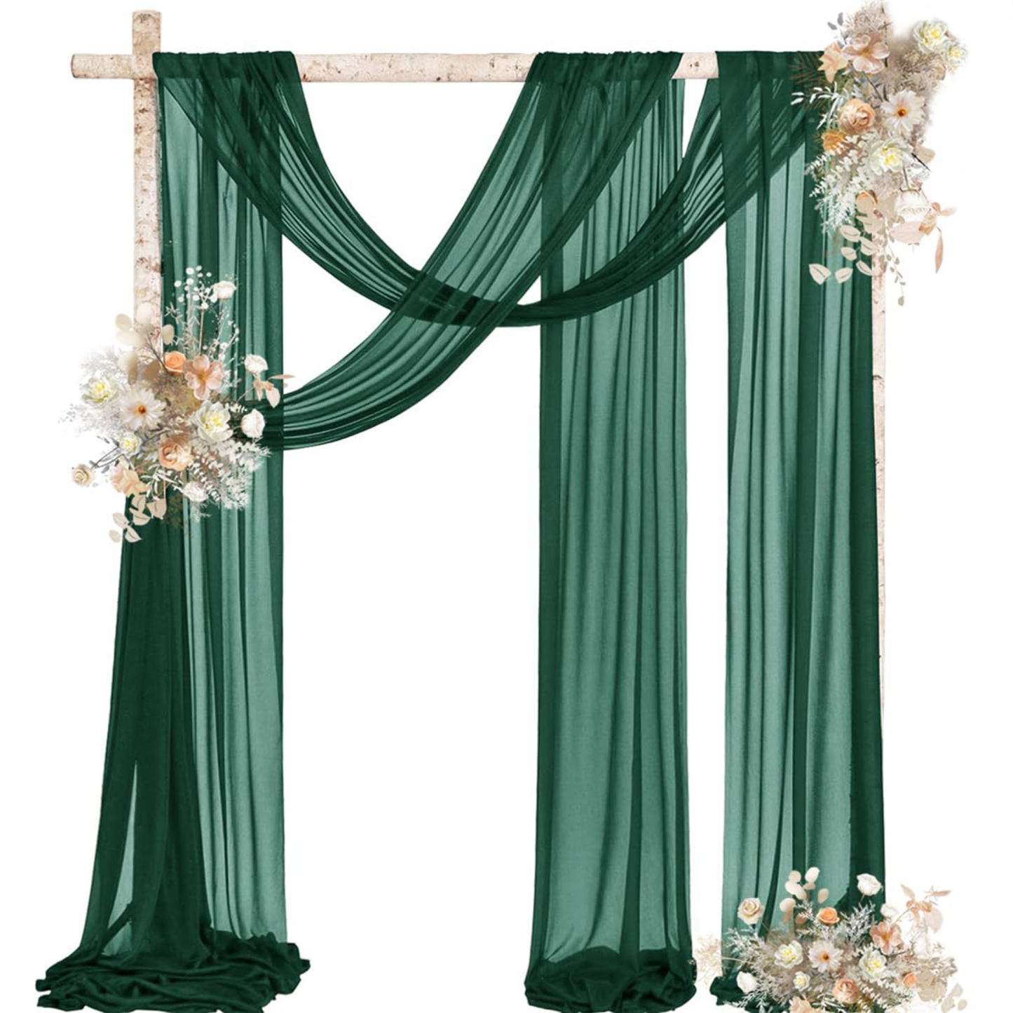 Elegant Chiffon Drapery Curtain 27.6" x 236.2"