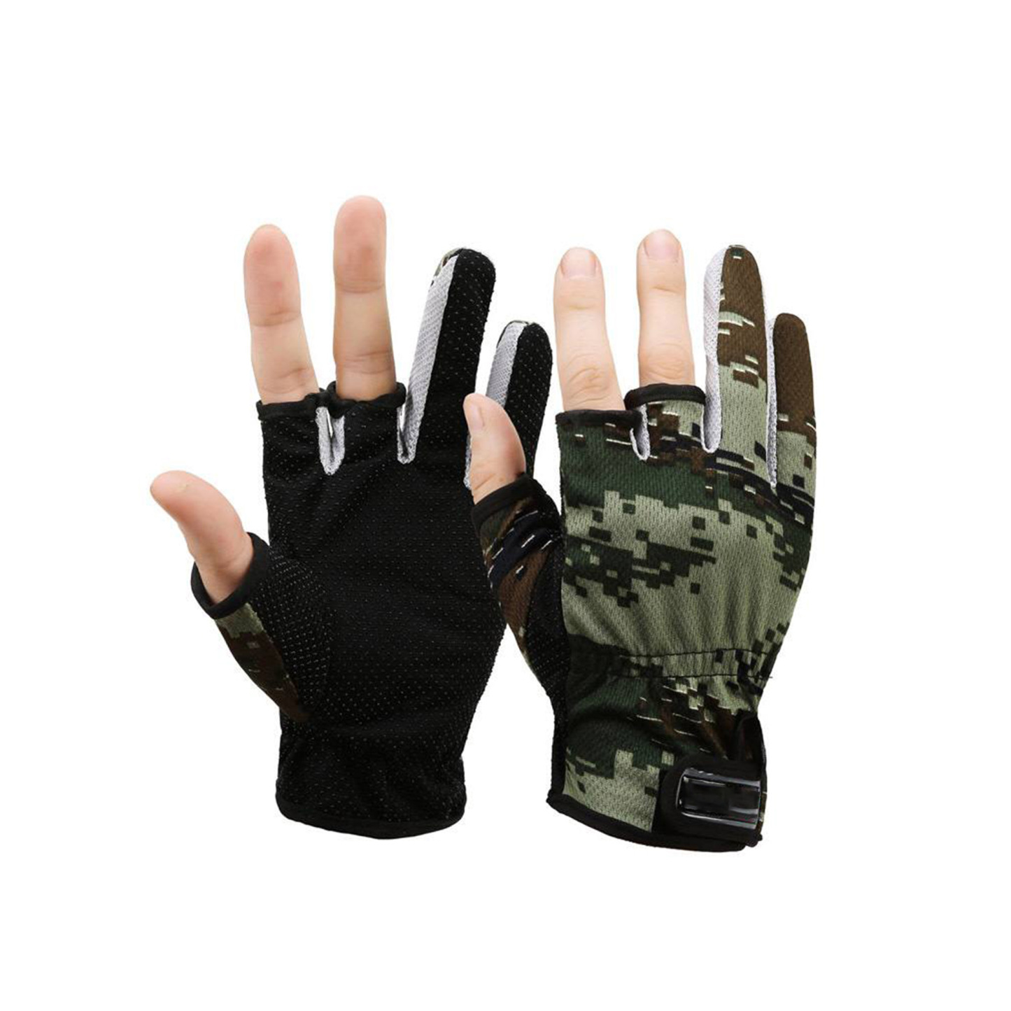 Fishing Gloves with Three Fingers (Size: 7.5 x 3.7 inches)