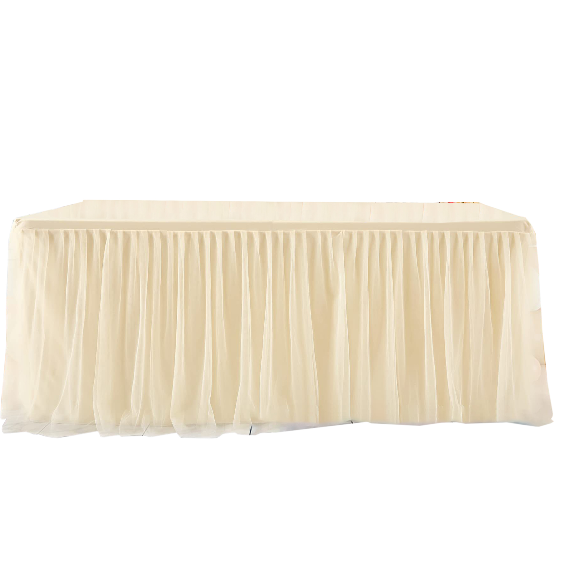 Elegant Fluffy Yarn Table Skirt for Events