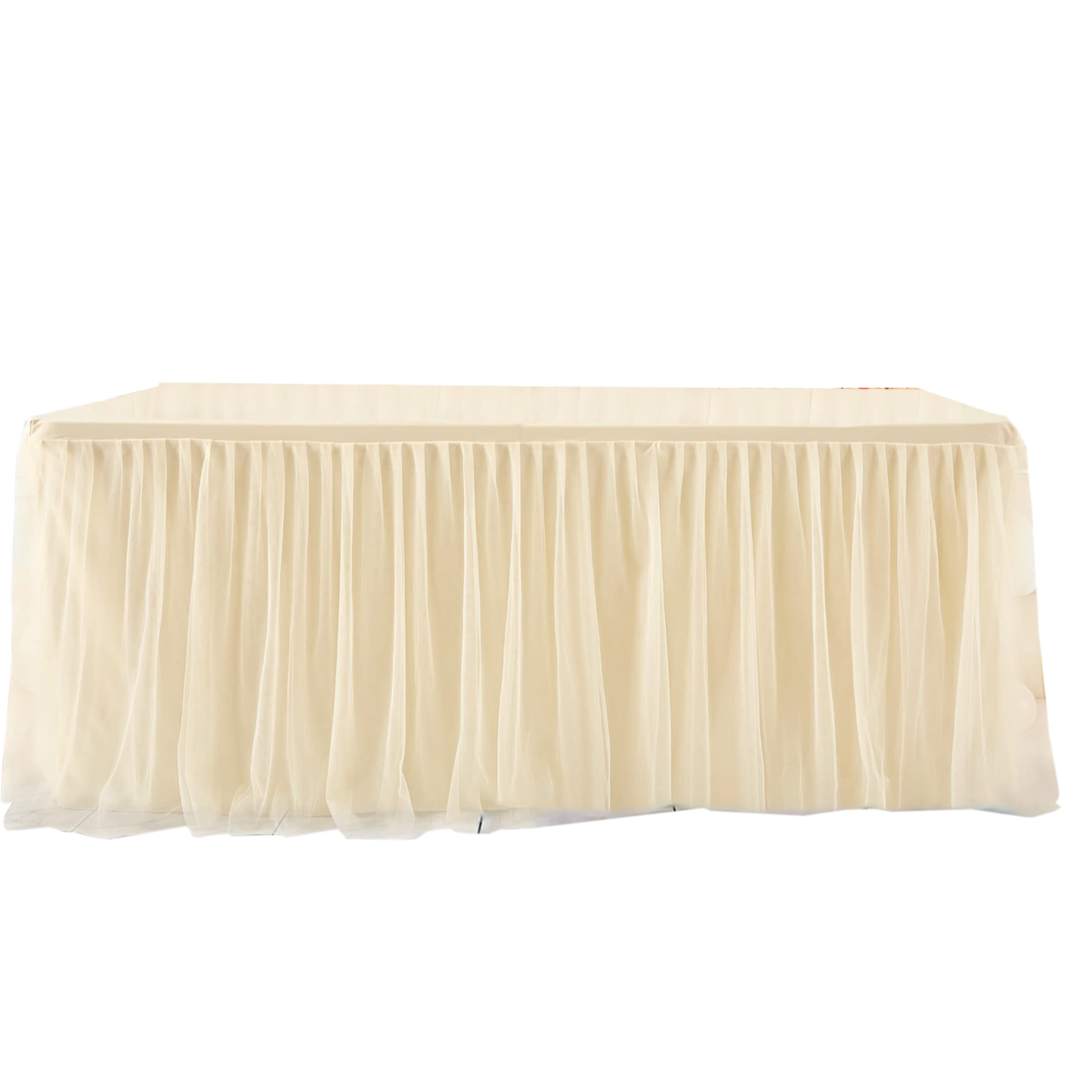 Elegant Fluffy Yarn Table Skirt for Events