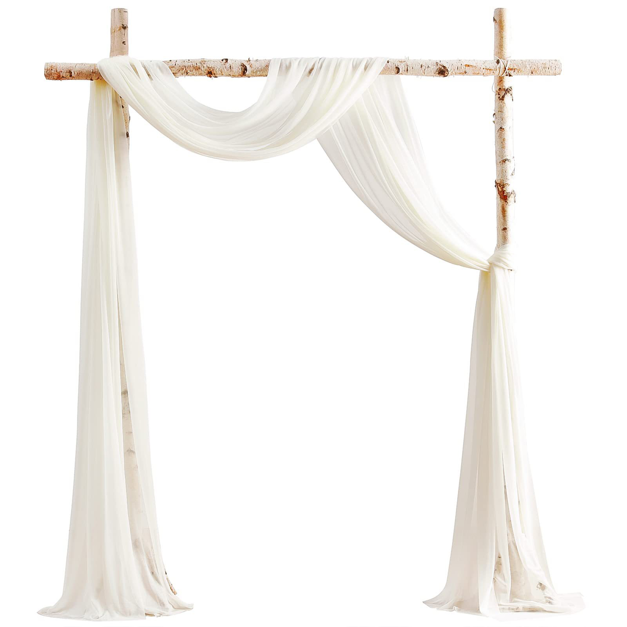Elegant Chiffon Drapery Curtain 27.6" x 236.2"