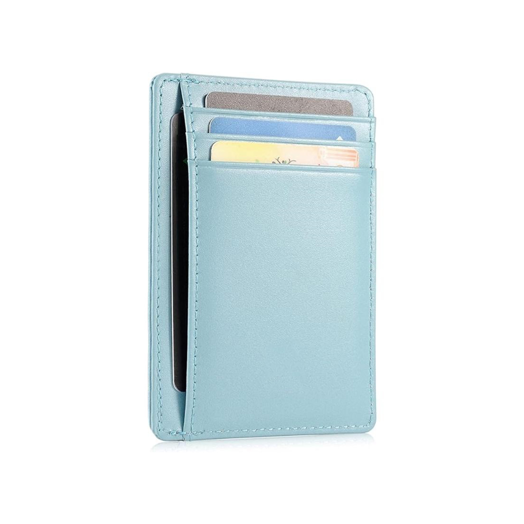 Carbon Fiber RFID Secure Slim Leather Wallet4.3"x3.1"x0.5"