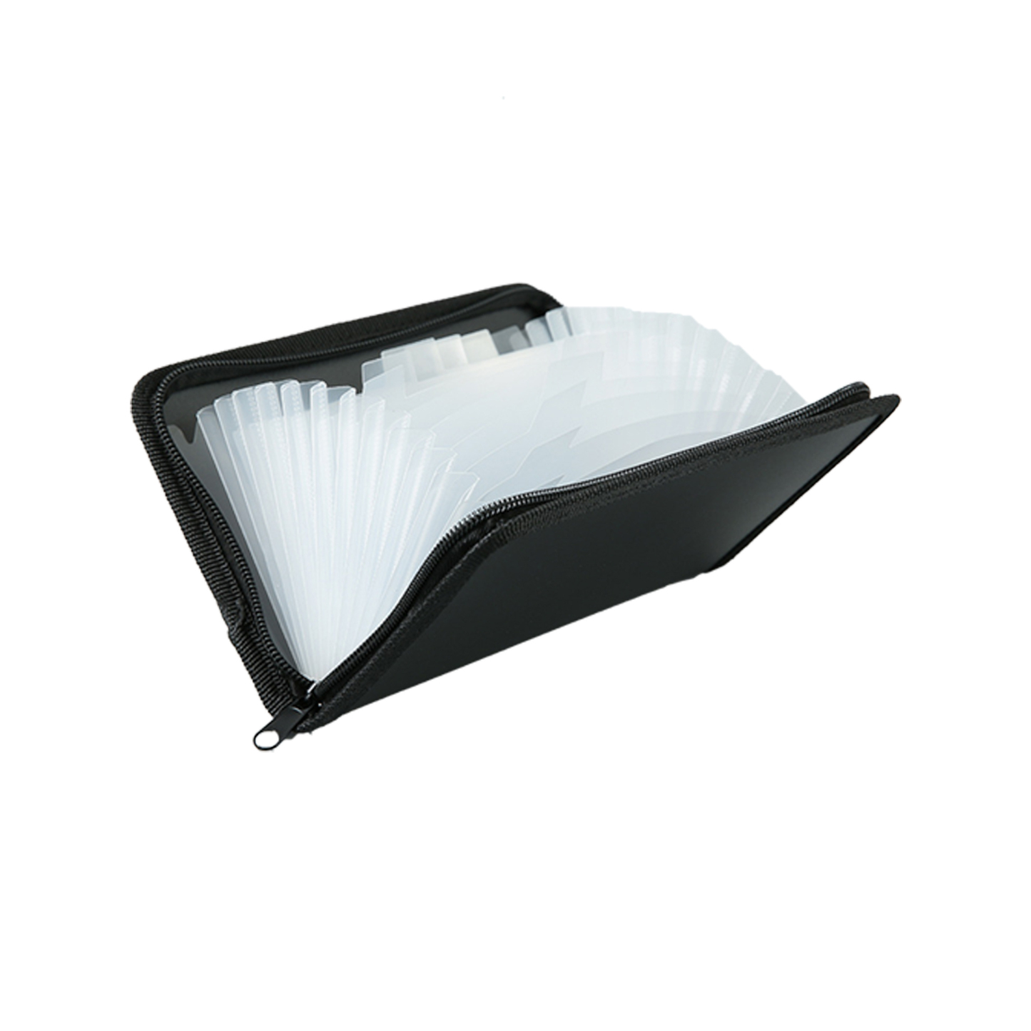 Cross-border zipper bill bag rainbow accordion bag A6 mini 13-grid bill business card storage book pp portable (5.1" x 0.8" x 8.3")