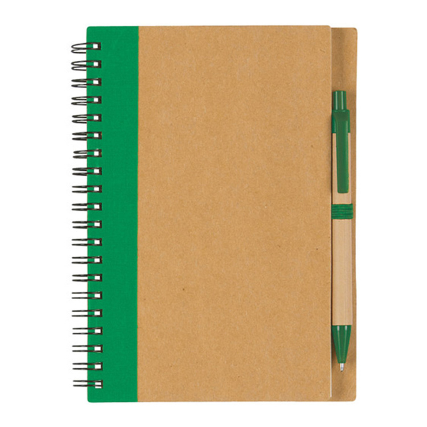 Kraft Paper Coil Notebook with Pen.