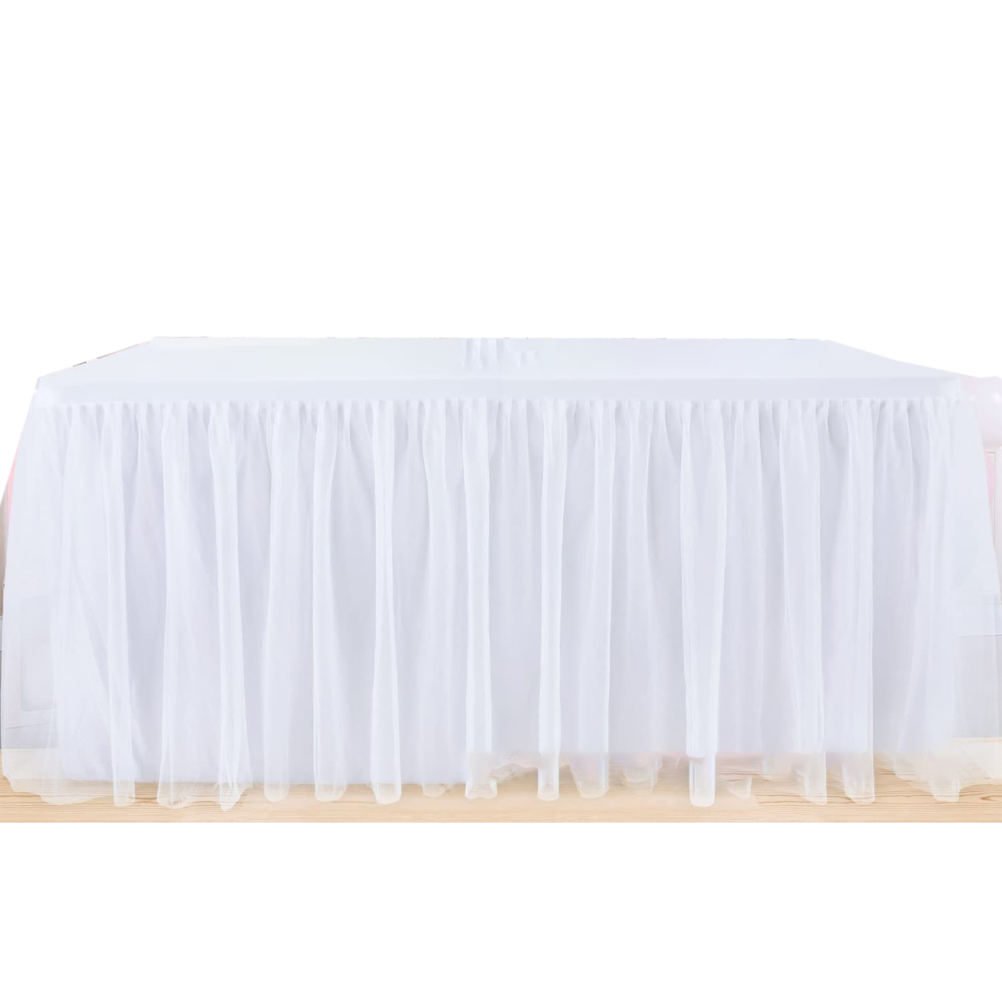 Elegant Fluffy Yarn Table Skirt for Events