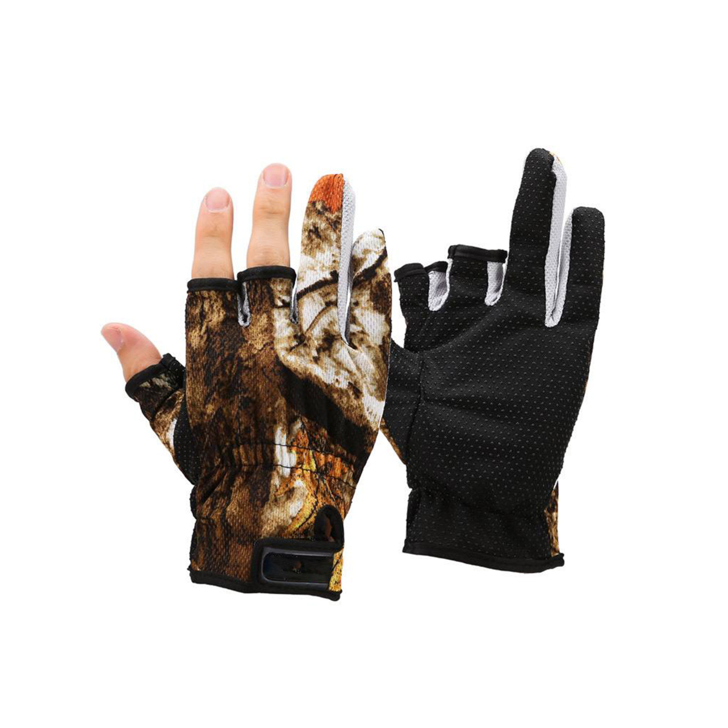 Fishing Gloves with Three Fingers (Size: 7.5 x 3.7 inches)